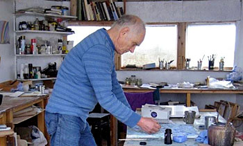 David Miles in his studio